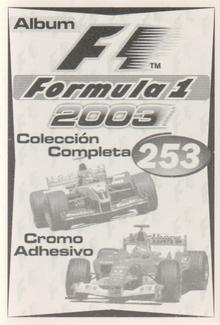 2003 Edizione Figurine Formula 1 #253 Cars in Pits Back