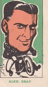 1950 Kiddy's Favourites Popular Speedway Riders - Green Front Text #13 Alex Gray Front