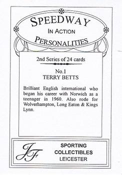 2001 Speedway Personalities in Action Series 2 #1 Terry Betts Back