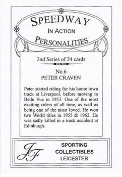 2001 Speedway Personalities in Action Series 2 #6 Peter Craven Back