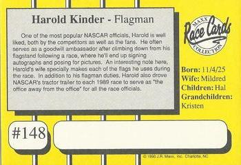 1990 Maxx - Glossy #148 Harold Kinder Back