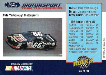 1992 Maxx Ford Motorsport #46 Jimmy Hensley w/Crew Back