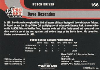 1992 Pro Set #166 Dave Rezendes Back