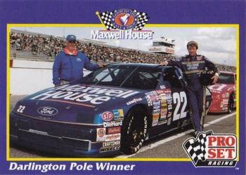 1992 Pro Set Maxwell House #30 Sterling Marlin w/Car Front