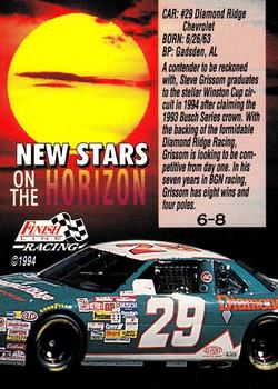 1994 Finish Line - New Stars on the Horizon #6 Steve Grissom Back
