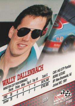 1994 Finish Line - Silver #89 Wally Dallenbach Back