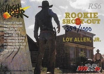 1994 Wheels High Gear - Rookie Shootout Autographs #RS6 Loy Allen Back