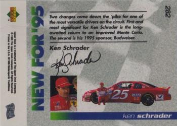 1995 Upper Deck - Silver Signature / Electric Silver #282 Ken Schrader Back