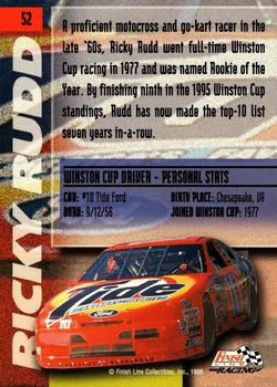 1996 Finish Line - Printer's Proof #52 Ricky Rudd Back