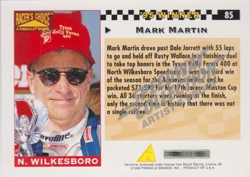 1996 Pinnacle Racer's Choice - Speedway Collection Artist's Proof #85 Mark Martin Back