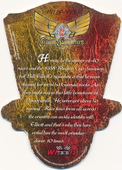 1996 Wheels Crown Jewels Elite - Crown Signature Amethyst #CS4 Bill Elliott Back