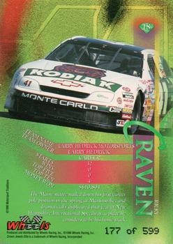 1996 Wheels Crown Jewels Elite - Emerald #18 Ricky Craven Back