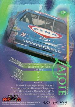 1996 Wheels Crown Jewels Elite - Emerald #68 Randy LaJoie Back