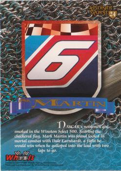 1996 Wheels Knight Quest Armor - Red Knight Preview #24 Mark Martin Back