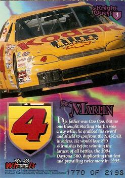 1996 Wheels Knight Quest Armor - Royalty #3 Sterling Marlin Back