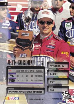 1997 Press Pass Premium - Mirror #2 Jeff Gordon Back