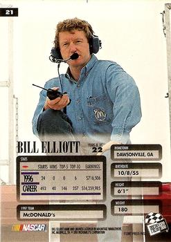 1997 Press Pass Premium - Mirror #21 Bill Elliott Back