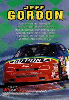 1997 Wheels Race Sharks - First Bite #40 Jeff Gordon Back
