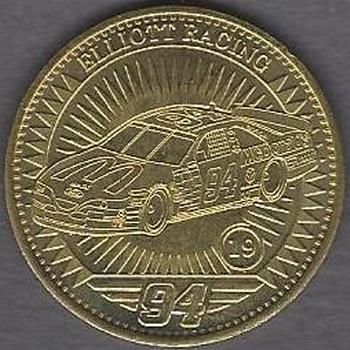 1998 Pinnacle Mint Collection - Coins: Gold Plate #19 Bill Elliott's Car Front