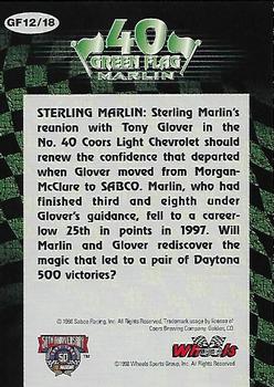1998 Wheels - Green Flag #GF12 Sterling Marlin's Car Back
