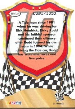 1999 Press Pass Premium - Badge of Honor Reflectors #BH6 Ricky Rudd Back