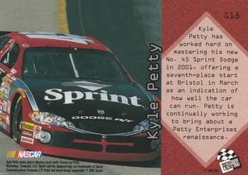 2001 Press Pass Optima - Gold #G18 Kyle Petty Back