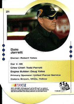 2001 Press Pass Trackside - Die Cuts #21 Dale Jarrett Back