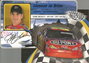 2002 Press Pass Trackside - License to Drive Die Cuts #LDP 9 Jeff Gordon Front