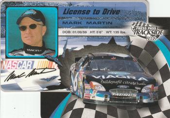 2002 Press Pass Trackside - License to Drive Die Cuts #LDP 21 Mark Martin Front