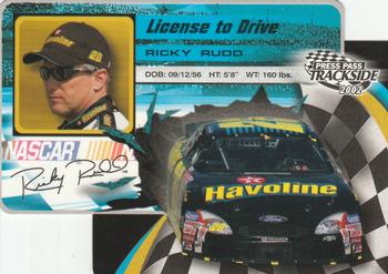 2002 Press Pass Trackside - License to Drive Die Cuts #LDP 27 Ricky Rudd Front