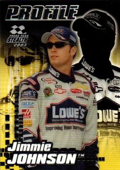 2003 Press Pass Stealth - Profile #PR 4 Jimmie Johnson Front