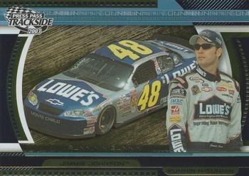 2003 Press Pass Trackside - Runnin n' Gunnin #RG 6 Jimmie Johnson Front