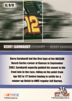 2003 Press Pass VIP - Lap Leaders National #LL 9 Kerry Earnhardt Back