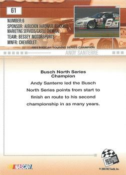 2004 Press Pass - Platinum Variations #61 Andy Santerre Back