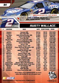 2006 Press Pass - Blue #B4 Rusty Wallace Back
