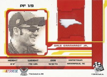 2006 Press Pass Stealth - Profile #PF 1 Dale Earnhardt Jr. Back
