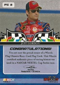 2006 Wheels High Gear - Flag Chasers Green #FC 2 Jeff Gordon Back