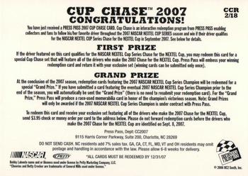 2007 Press Pass - Cup Chase #CCR 2 Bobby Labonte Back