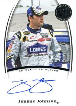 2007 Press Pass Legends - Autographs Blue #NNO Jimmie Johnson Front