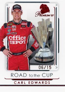 2007 Press Pass Premium - Red #R55 Carl Edwards Front