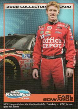 2008 Press Pass Gillette Young Guns #NNO Carl Edwards Front