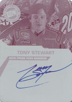 2008 Press Pass - Signings Press Plates Magenta #NNO Tony Stewart Front