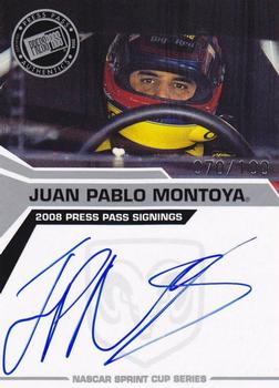 2008 Press Pass - Signings Silver #NNO Juan Pablo Montoya Front