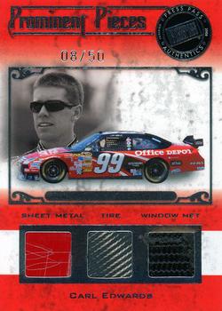 2008 Press Pass Legends - Prominent Pieces Metal-Tire-Net Silver #PP4-CE Carl Edwards Front