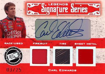 2008 Press Pass Legends - Signature Series Memorabilia #LS-CE Carl Edwards Front