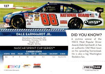 2009 Press Pass - Blue #127 Dale Earnhardt Jr. Back