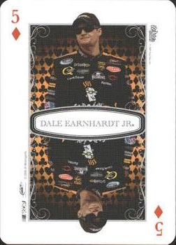 2009 Wheels Main Event - Playing Cards Blue #5♦ Dale Earnhardt Jr. Front