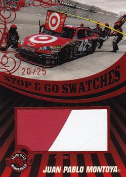2009 Wheels Main Event - Stop and Go Swatches-Pit Sign-Red #SGS-JPM Juan Pablo Montoya Front