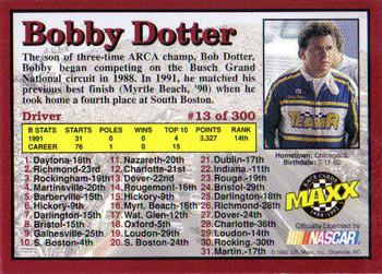 1992 Maxx (Red) #13 Bobby Dotter Back