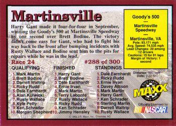 1992 Maxx (Red) #288 Harry Gant Back